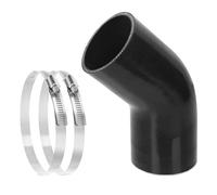 Glarks 45 Degree Elbow Silicone Hose, 3inch(76mm) ID 8inch(210mm) Length 4-Ply Reinforced High Performance Silicone Hose with 2Pcs 72-95MM Stainless Steel T-Bolt Clamp for Turbo, Intercooler