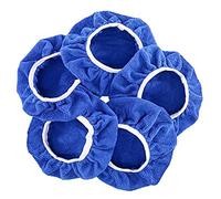 Glarks 5Pcs 9-10 Inch Car Polisher Pad Bonnet Soft Microfiber Polishing Bonnet Buffing Pad Cover for 9" and 10" Car Polisher