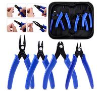 Glarks 5Pcs Jewelry Pliers Tool Set - Including Split Ring, Bead Crimping, Wire Cutting & Memory Wire Pliers for Jewelry Making & Repair