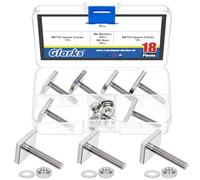 Glarks 6 Sets M6 x 30mm Square Head Bolt with Hex Nut and Washers Kit, Stainless Steel Fully Thread Roof Rack Bolts, Square Machine Screws Kit for Machinery, Railroads, Electrical Connections
