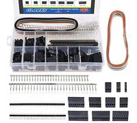 Glarks 635Pcs Connector Housing Male/Female Pin Connector 40 Pin 2.54mm Pitch Pin Headers and 10 Wire Rainbow Color Flat Ribbon IDC Wire Cable