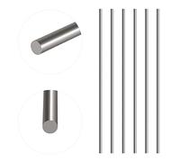 Glarks 6Pcs 3mm x 300mm Stainless Steel Straight Solid Metal Round Rod Lathe Bar Stock for DIY RC Model Car, RC Helicopter Airplane, Model Ship (3mmx300)