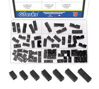 Glarks 70pcs 6/8/10/12/14/16/18 Pin 2.54mm Pitch Dual Row Straight Box Header Kit, 7 Sizes IDC Socket Connector, IDC Box Headers, Dual Pin Box Headers for PCB Electronic Equipment Projects