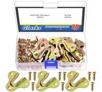 Glarks 80pcs Butterfly Keyhole Hangers, Colored Zinc Keyhole Shelf Hanger with Screw, Keyhole Shelf Brackets Hangers, Single Keyhole Hanging Plate for Wall Mounting Coat Rack, Wooden Board, Mug
