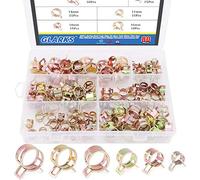 Glarks 80Pcs Spring Band Type Clips Air Hose Tube Water Pipe Fuel Pipe Silicone Vacuum Hose Clamp Fasteners Assortment Kit (7mm 10mm 11mm 14mm 16mm 17mm)