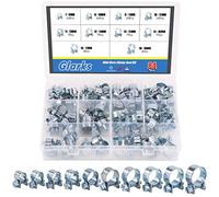 Glarks 84Pcs 10 Size Mini Fuel Injection Style Hose Clamp Assortment Kit for Diesel Petrol Pipe