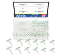 Glarks 90pcs 5.4/6.3/8/9.8/12.8/16.2MM Sticky PCB Spacer, Supporting Height Adhesive Insulated Standoff Locking Snap-in Posts Fixed Clip Insulated Adhesive Reverse Mount Standoff for PCB PC Board