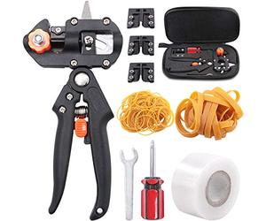 Glarks Professional Garden Fruit Tree Plant Pruning Shears Grafting Cutting Tool Kit with Grafting Tape Rubber Bands