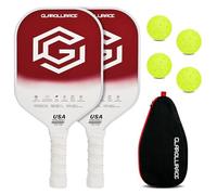 Glarollirace Carbon Fiber Pickleball Paddle Set of 2, USAPA Approved Pickleball Rackets, T400 Carbon Surface, 13mm PP Honeycomb Core, 4 Indoor | Outdoor Pickle Balls, 1 Pickleball Bag + Gift Box