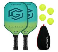 Glarollirace Carbon Fiber Pickleball Paddle Set of 2, USAPA Approved Pickleball Rackets, T400 Carbon Surface, 13mm PP Honeycomb Core, 4 Indoor | Outdoor Pickle Balls, 1 Pickleball Bag + Gift Box