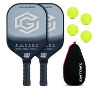 Glarollirace Carbon Fiber Pickleball Paddle Set of 2, USAPA Approved Pickleball Rackets, T400 Carbon Surface, 13mm PP Honeycomb Core, 4 Indoor | Outdoor Pickle Balls, 1 Pickleball Bag + Gift Box