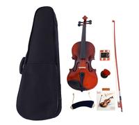 Glarry 4/4 Full Size Top Grade Maple Matt Natural Acoustic Violin Fiddle Set