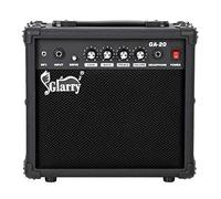 GLARRY Amplifier for Electric Guitar，Portable Vox Amp with Headphone MP3 Input，Mini Guitar Practice Amp 20W with Volume, Treble, Bass and Middle Controls