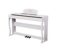 Glarry Digital Piano 88 Weighted Keys, 88 Key Keyboard Fully Weighted for Beginner, Full Size Electric Keyboard Piano with USB/MIDI, Record, LCD, 3 Pedals, Dual Stereo Speakers, Stand (White)