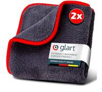 Glart 42TP Microfiber Cloth Set - 2 Cloths of 40x40 cm - Lint-free & Streak-free - Cleaning Cloth for High-Gloss Surfaces, Glass, Mirrors, Painted Surfaces, Kitchen, Furniture Care, Sensitive Surfaces