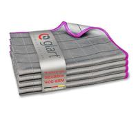 Glart 44C4P Carbon Microfiber Glass Cloth 4-Pack 50×40 cm 400 GSM Window & Mirror Cloth for Cars & Home Lint- & Streak-Free Cleaning Towel Set