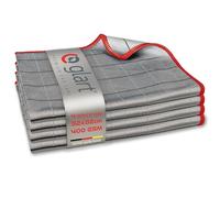 Glart 44C4R Carbon Microfiber Glass Cloth, 4-Pack 50×40 cm, 400 GSM, Auto Window/Mirror Cloth, Streak- & Lint-Free