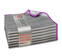 Glart 44C6P Carbon Microfiber Glass Cloth, 6-Pack 32×32 cm, 400 GSM, Lint-Free & Streak-Free Window and Mirror Cleaning Towel, Ideal for Car Glass & Household Use