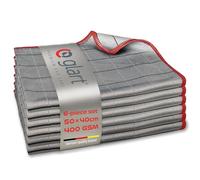 Glart 44C6R Carbon Microfiber Glass Cloth 6-Pack 32×32 cm 400 GSM Lint-Free & Streak-Free Window and Mirror Cleaning Towel l for Car Glass & Household Use