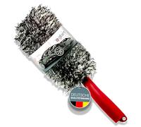 Glart 44FB2 Premium Microfiber Car Rim Brush with Removable Cover for Expensive Rims - Car Care for Alloy Rims, Use Before Tire Shine. From Rim Bed to Spokes.