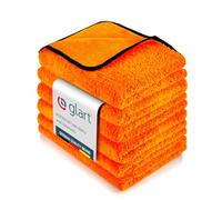 Glart 44WG6 Car Drying Towel XXL 90x60cm, 6-Piece Microfiber Cloth Orange