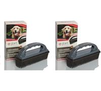Glart 45THB Premium Dog Brush Pet Hair Brush, removes pet hair and dirt from all car seats, upholstery, carpets, anthracite/black (Pack of 2)