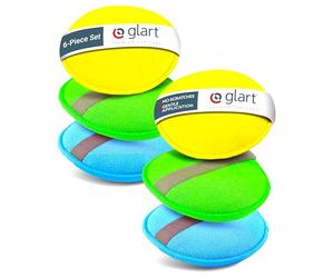 Glart 46PP Microfiber Car Polish Pad Set - 6 Pieces 130x25 mm - for Car Polish, Wax, Paint Cleaner, Sealant - Manual Use for Car Refurbishment, Plastic Care, Interior & Exterior Maintenance