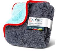 Glart 471PP microfibre cloth, for paint polish, panes, cockpit, polishing & drying for car, motorcycle and bicycle,microfibre polishing cloth varnish, 60x40 cm, Anthracite-blue