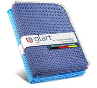 Glart 47TB Set of 2 Car Microfibre Cloths Drying Cloths for Car Care, Car Paint, Motorcycle, Kitchen, Dishes - Waffle - 70 x 40 cm blue, Microfibre Cloths also for Window Cleaners