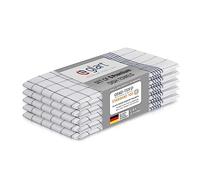 Glart 48KG1 5-piece set of dish towels kitchen towels dish cloths kitchen cloths, 50x70 cm, 100% cotton OEKO-TEX, grey checked, pre-washed