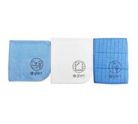 Glart 4PAS set of 3 microfiber cloths for bathroom, toilet, shower, bathroom, sanitary, household, more thorough than cotton or simple cleaning cloths, kitchen towels, tea towels