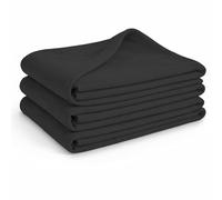 Glart G3A Oeko Tex Fleece Blankets 3pc Set - 130x160 cm, 100% Polyester, 200 g/m² - anthracite, versatile as a throw, snuggle, sofa, guest or picnic blanket.