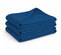 Glart G3MB Oeko Tex Fleece Blankets 3pc Set - 130x160 cm, 100% Polyester, 200 g/m² - navy blue, versatile as home, cuddle, sofa, guest or picnic blanket.