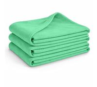 Glart G3MG Oeko Tex Fleece Blankets 3pc Set - 130x160 cm, 100% Polyester, 200 g/m² - mint green, versatile as throw, snuggle blanket, sofa cover, guest blanket or picnic blanket.