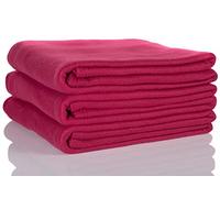 Glart Oeko-Tex fleece blankets set of 3, burgundy, 130x160 cm, over 200 g/m². Ideal as a sofa blanket, cuddly blanket or picnic blanket. Perfect sofa throw brand: Glart