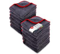 Glart polishing cloth car drying cloth set of 12 - premium microfiber cloths car extra absorbent & ultra soft - 40x40cm
