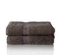 Glart Premium Set of Terry Hand Towels, Range of Terry Towels in 6 Colours and 5 Sizes, Colour: Anthracite, 2X Bath Towels 70 X 140 cm