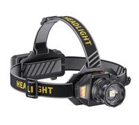 Glarylight Led Head Torch Rechargeable, 100000 LM Super Bright headtorch with 12 Modes & 12 Hrs+ Runtime & Motion & Zoomable & IPX7 Waterproof, 90° Adjustable Headlight for Running, Camping, Fishing