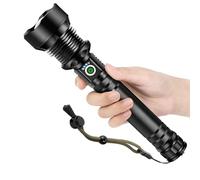 Glarylight Torches Led Super Bright 600000 Lux, 10000mAh Rechargeable Torch, Powerful Torch XHP90.2 with 6 Modes & IPX7 Waterproof & Zoomable Bright Torches for Camping