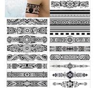 GLARYYEARS Armband Temporary Tattoos Realistic Tribal Fake Tattoo