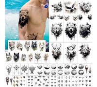 GLARYYEARS Men’s Temporary Tattoos: Realistic Animal Body Art