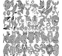 GLARYYEARS Tribal Animal Temporary Tattoos for Men & Women 60 PCS