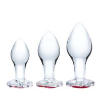 3Pc Heart Jewel Anal Training Kit - Gradual and Pleasurable Anal Exploration Set
