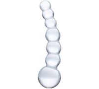 5" Curved Glass Beaded Dildo