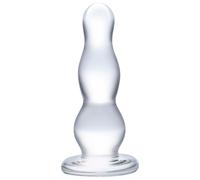 Glas Glass Butt Plug Clear 4 Inch