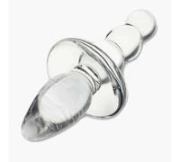 Glas Titus Beaded Dual-Ended Glass Butt Plug 4.5 Inch