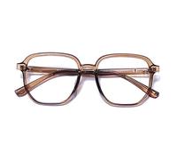 GLASAOTO Blue Light Blocking Reading Glasses for Women and Men, Square Frame for Nerd Lenses, Lightweight, Reduces Eye Strain, coffee, 53-18-143