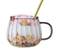 Glasbecher Teetassen - 400 ml Transparent Glass Tasse Mit Persönlicher | Cappuccino Latte Teetassen Mit | Glasbecher Mit Großem Fassungsvermögen, Dishwasher Safe | Getränke-Serviergeschirr Für Milchte