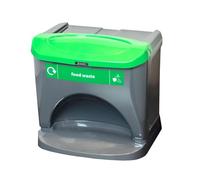 Glasdon Nexus Stack 30L Recycling Bin - Stackable Bin with a Choice of Waste Stream - Compact 30 Litre for Home or Office (Food Waste)