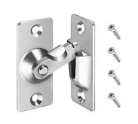 GlasFlength 90° Door Hinges Stainless Steel Outdoor Gate Hinges Heavy Duty Shed Door Hingesdoor Hinge with Screws for Internal Use in Residential and Commercial Buildings (Silber)
